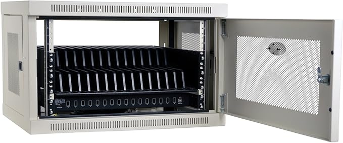 Tripp Lite 16-Port USB Charging Station Cabinet for Ipad & Android, Charge & Sync, Wall Mount, White (CS16USBW)
