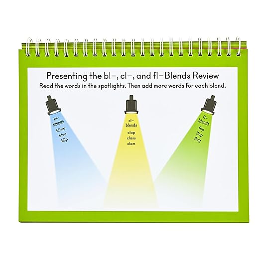 Really Good Phonics Decodable Readers Flip Chart - L- and R-Blends and Three-Letter Blends - Reading Games for Kids, Learning Activities, Homeschool & Classroom Must Haves