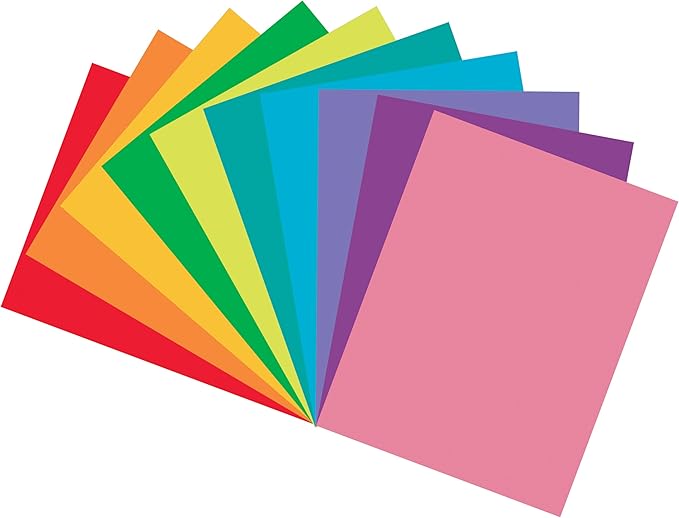 Tru-Ray Construction Paper, 10 Vibrant Colors, 9" x 12", 50 Sheets