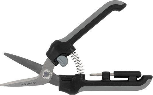 Fiskars Everyday Package Opener, Heavy-Duty Sharp Blades, Clamshell & Zip Tie Cutter, Large, Assorted Colors
