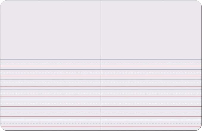 Pacon® Primary Composition Book, Book Bound, D'Nealian/Zaner-Bloser, 1/2" x 1/4" x 1/4" Picture Story Ruled, 9-3/4" x 7-1/2", 100 Sheets, Pack of 6