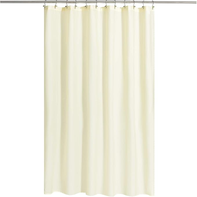 N&Y HOME Fabric Shower Curtain or Liner with Magnets - Cream Shower Curtain for Bathroom with Hotel Quality, Machine Washable - Sand, 72x72