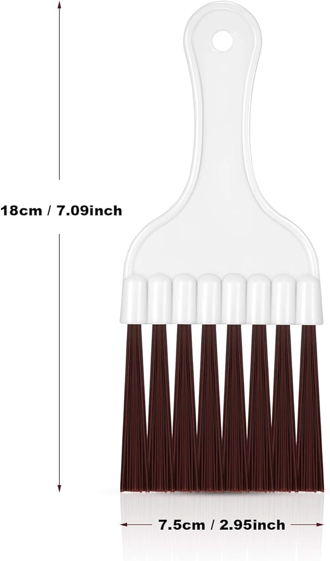 Boao 8 Packs Coil Brush Air Conditioner Condenser Refrigerator Cleaning HVAC Coil Cleaner Small Plastic Whisk Brush (Brown)