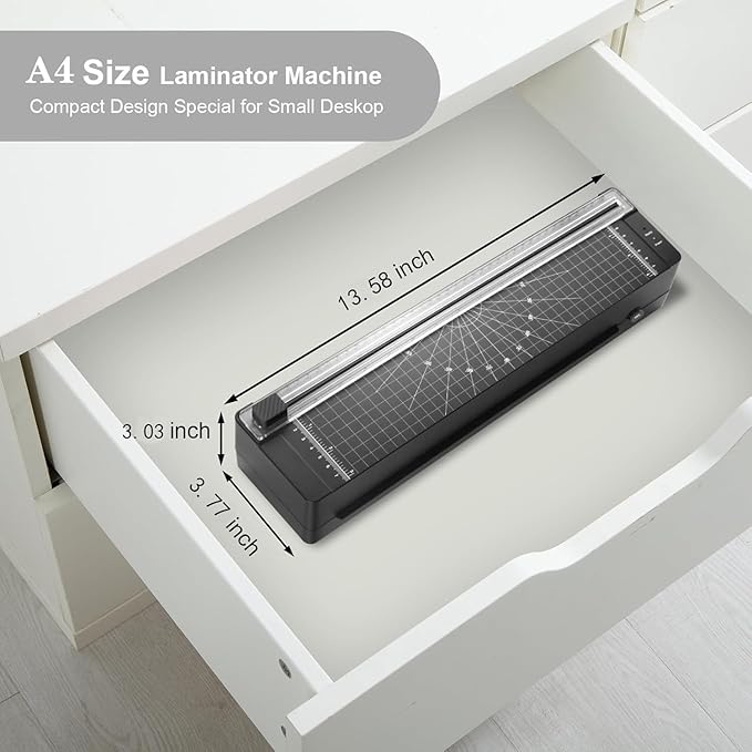 All-in-One 9" Laminator Kit with 10 Sheets & Corner Rounder | Quick 3-Min Warm-Up, Perfect for Teachers, Home, Office | Portable & Hassle-Free