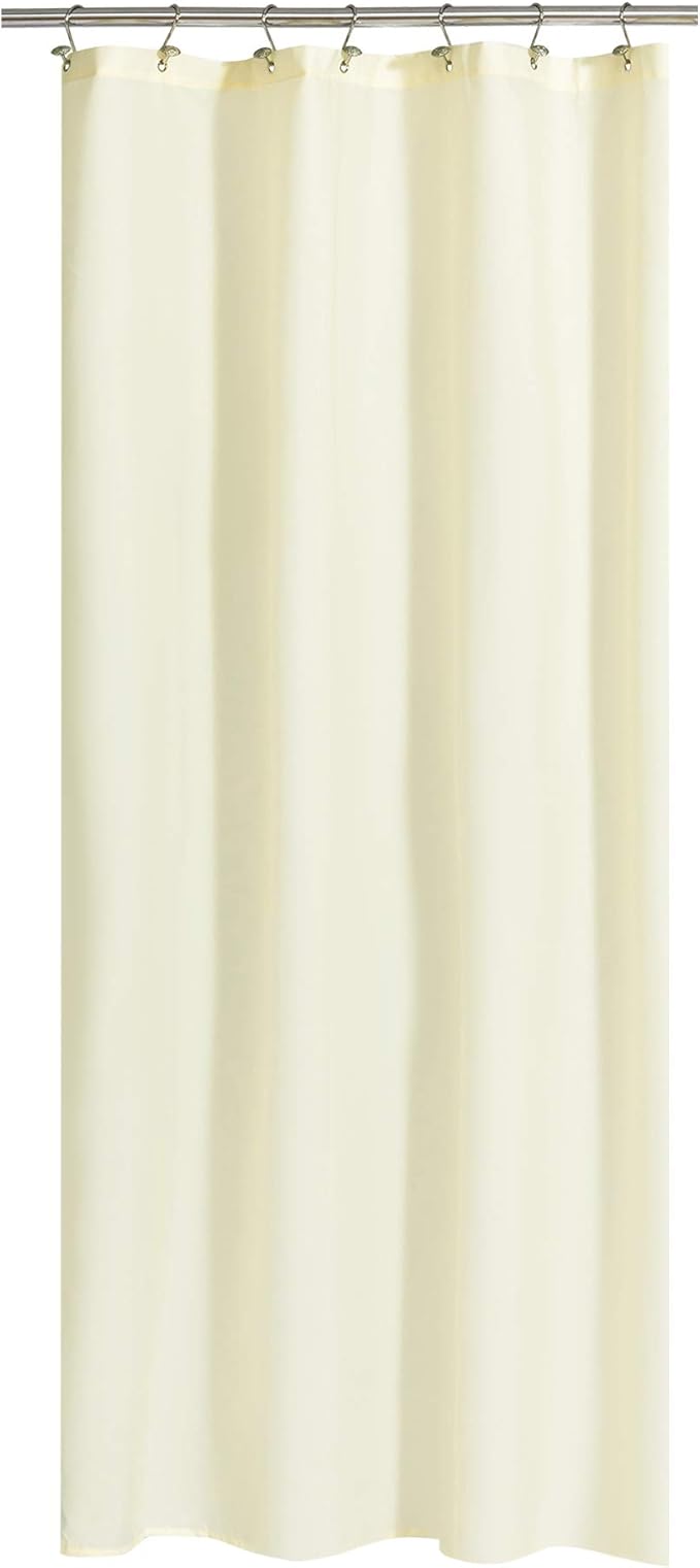 N&Y HOME Fabric Shower Curtain or Liner 36 x 72 Inches Bath Stall Size with 2 Bottom Magnets, Hotel Quality, Washable, Water Repellent, Sand