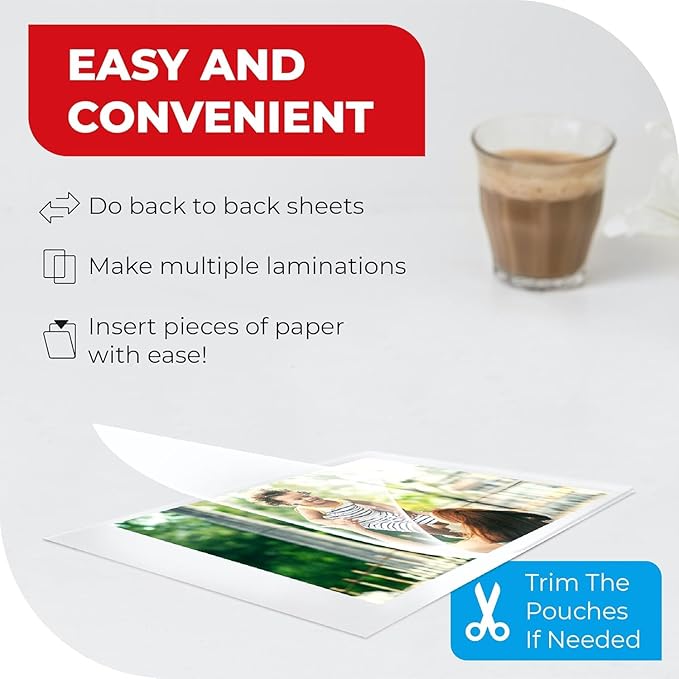 5MIL Thermal Laminating Sheets, 500 Count (5x100) 4.3x6.3 inch, Card Size Dry-Erase Friendly Laminating Pouches, Compatible with All Standard Laminators, Crystal Clear Laminated Finish