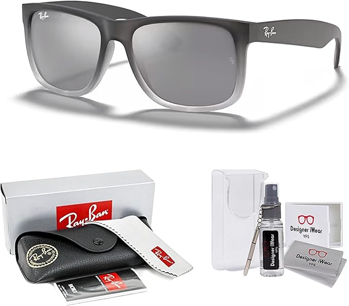 Ray-Ban RB4165 JUSTIN Sunglasses For Men For Women+BUNDLE with ACCESSORY EYEWEAR KIT