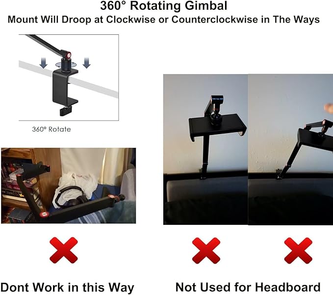 Tablet Stand Holder for ipad,Portable Monitor Stand Holder 15.6''Max,Desk Mount with 360°Rotate Base,Fits for 4.7-12.9" Max Phone,Kindle,Fire HD,Nintendo Switch