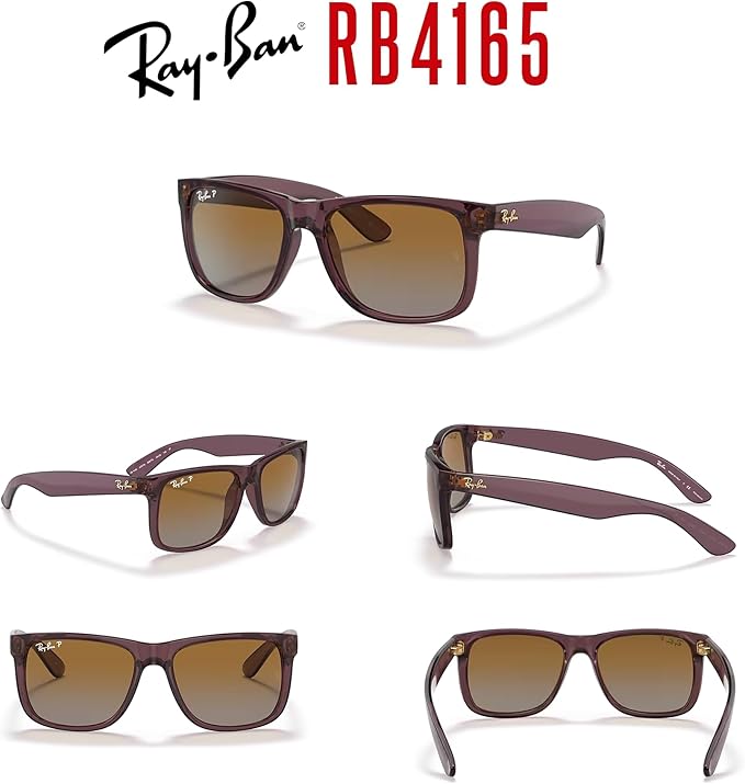 Ray-Ban RB4165 JUSTIN Sunglasses For Men For Women+BUNDLE with ACCESSORY EYEWEAR KIT