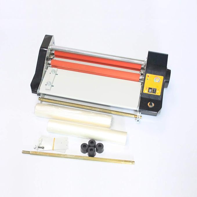 13.6" Laminating Machine, SHengwin Hot and Cold Roll Laminator 110V Thermal Roll Laminating Machine for Single/Dual Sides A3/A4 Paper Lamination