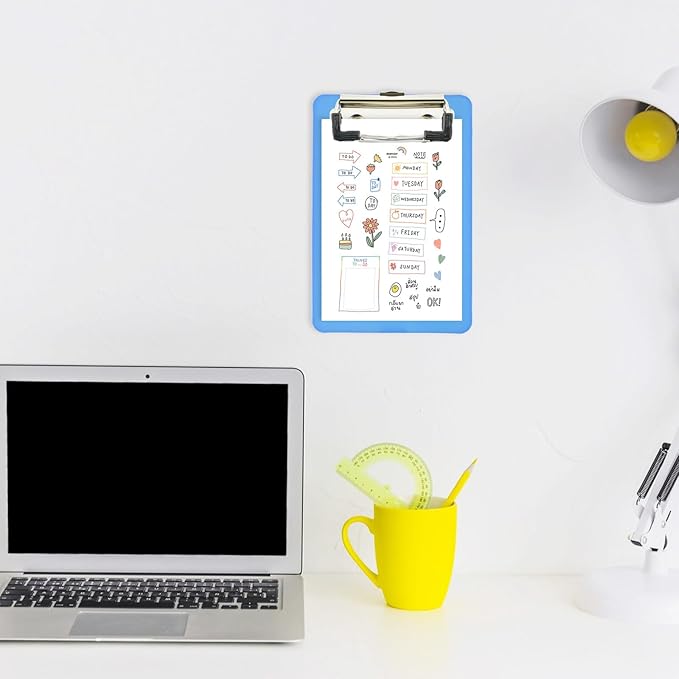 4x6in Mini Clipboards, 6 Pack Plastic Small Clipboards, Translucent A6 Size Mini Clipboard with Retaining Clips, Notepads Pocket Clipboard, Colorful Clip Boards for Classroom Restaurants Office Gifts