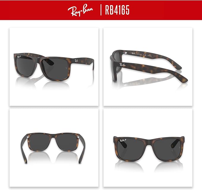 Ray-Ban RB4165 JUSTIN Sunglasses For Men For Women+BUNDLE with ACCESSORY EYEWEAR KIT