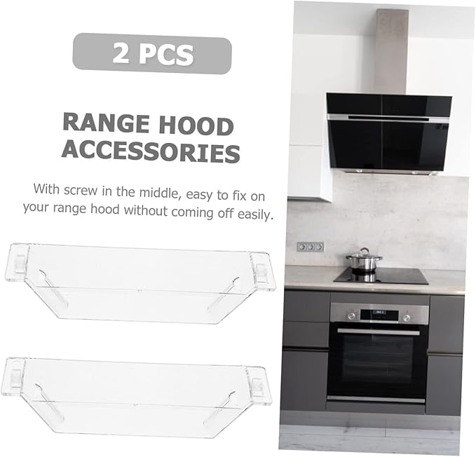 jojofuny 4Pcs Range Hood Oil Collecting Cups with Screws Easy to Install Plastic Grease Bowls Replacement Interchangeable Kitchen Accessories