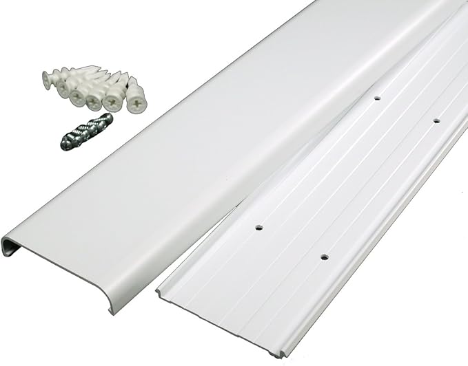 Legrand Wiremold C30 48 Inch Flat Screen TV Cord Cover Kit, Organizer for Wall, Holds Up to 10 Cords or Cables, White (1 Pack)