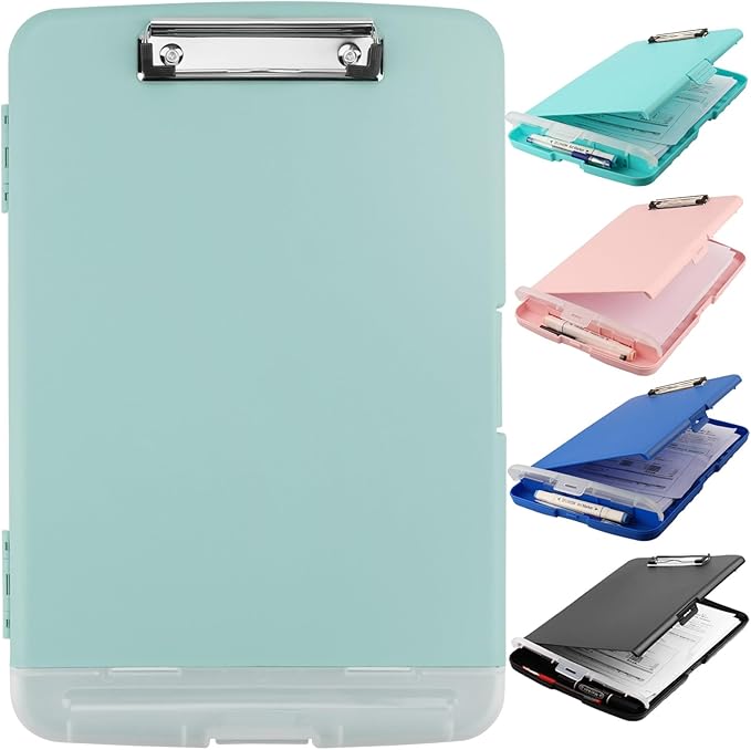 SFLHHDM Storage Clipboard with Pen Holder, High Capacity Clipboards for Classroom, Clip Boards 8.5x11 with Storage, Low-Profile Clip, Lightweight Plastic Clipboard for Kids, Lawers, Office Workers