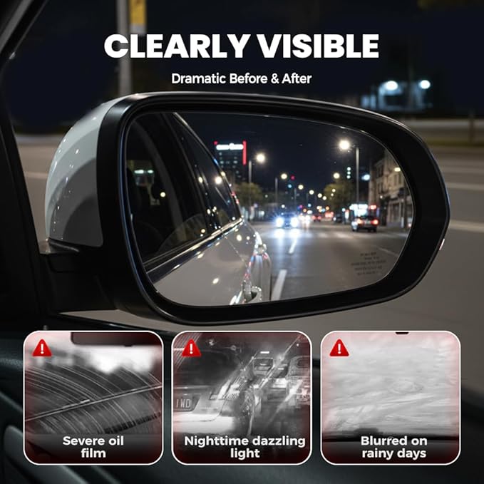 Automotive Oil Film Cleaning Brush,Glass Cleaner, Car Windshield Cleaner, 150ml Automotive Oil Film Cleaning Brush - Preserve Clarity, Immediately See the Effects (3PCS)