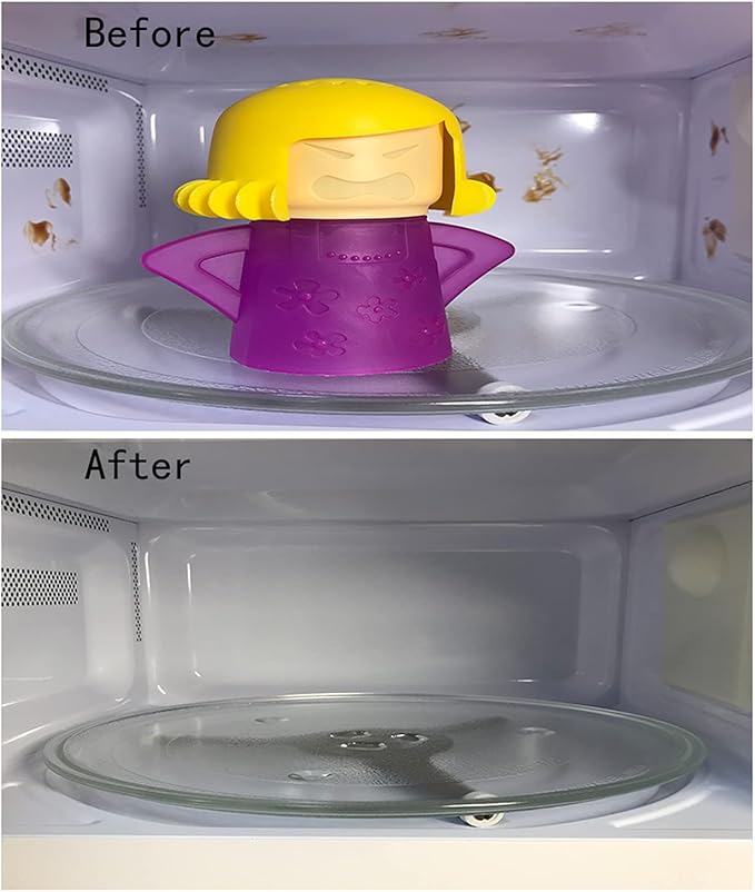 Asltw Angry Mom Microwave Oven Steam Cleaner, Clever Mama Microwave Cleaner, the Fun and Easy Way to Steam Clean Your Microwave, Cut Cleaning Time by Half (Purple)