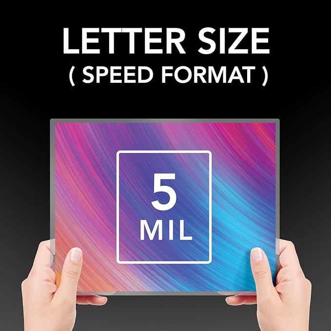 GBC Laminating Sheets, Thermal Laminating Pouches, Letter Size, 5 Mil, Speed Format, EZUse, 200 Pack (3740728)