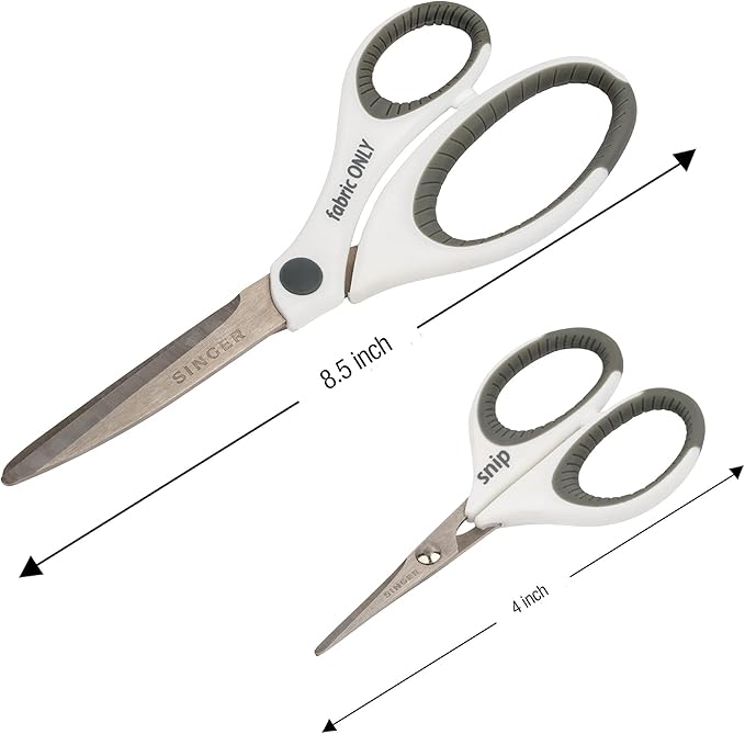 SINGER 07175 Sewing and Detail Scissors Set with Comfort Grip