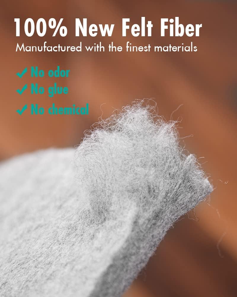 Non Slip Rug Pad Gripper - 2.6x8 Feet 1/4” Extra Thick Felt Under Rug for Area Rugs and Hardwood Floors,Super Cushioned Non Skid Carpet Padding