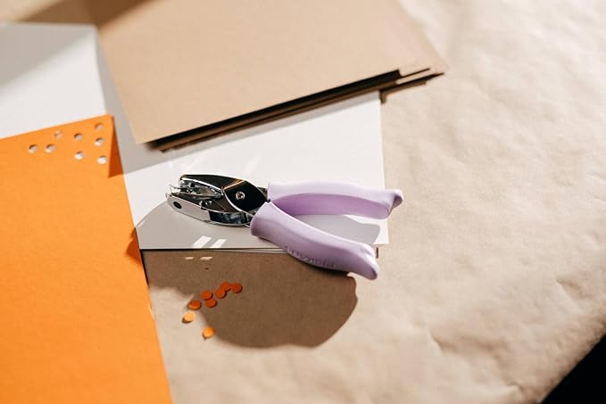Fiskars 23527097J Circle Hand Punch, 1/4 Inch, Purple