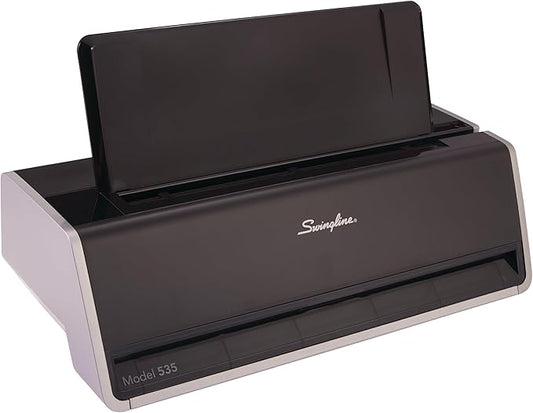 Swingline Electric Hole Puncher 3 Hole, 28 Sheet Capacity Three Hole Punch 3 Ring, Jam Resistant, Touch Screen, Platinum (74535)
