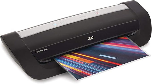 GBC Thermal Laminator Machine, Fusion 6000L, 12 Inch, 1 Min Warm-Up, 3-10 Mil, with 50 EZUse Laminating Pouches for Home, Office and Classroom, Black (1703097)