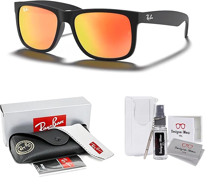 Ray-Ban RB4165 JUSTIN Sunglasses For Men For Women+BUNDLE with ACCESSORY EYEWEAR KIT