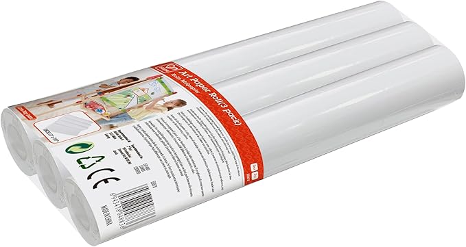 Hape Art Paper Roll Replacement, 3-Pack| Arts, Drawing and Painting for Kid's Art Easel Paper, Each 15"X 787"