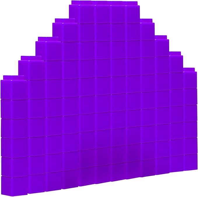 200 Pcs Purple Linking Cubes for Math Counting Cubes Manipulatives Plastic Counting Block Manipulative Classroom Learning Supplies for Educational Preschool Activities Boy Girl (Purple)