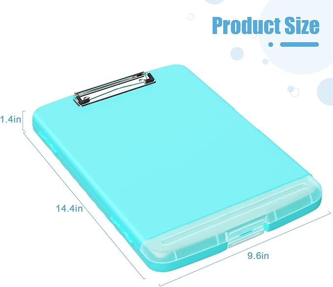 Hongri Clipboard with Storage with Pen Holder, Folder Nursing Clip Board 8.5 x 11 Foilo-Side Opening, High Capacity, Light Weight for Teachers, Classroom. Size 14 x 9.6 x 1.2 in(Light Green)