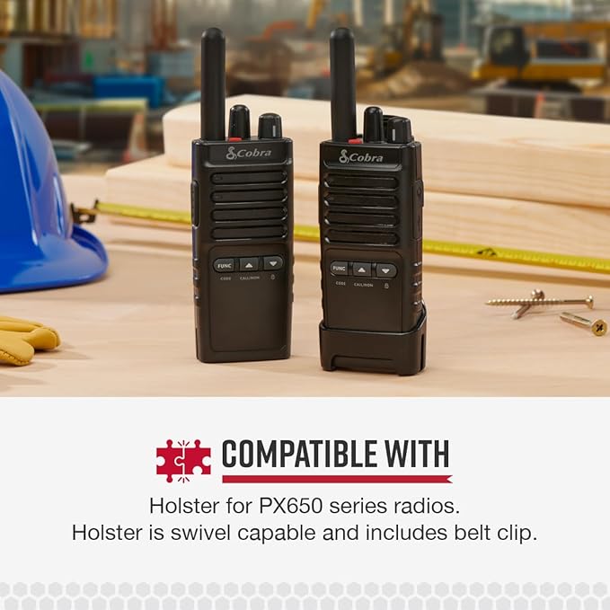Cobra PX Holster Swivel Belt Clip Replacement for Compatible Business Model Two-Way Radios and Walkie-Talkies