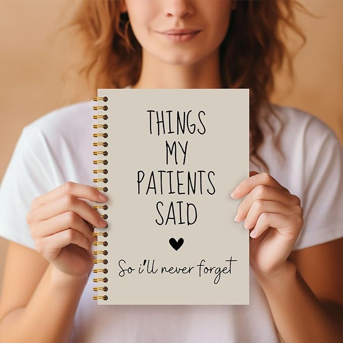 Nurse Journal Notebook, Nurse Gifts for Women Journal, Nurses Appreciation Gifts Journal, Nursing Gifts for New Grad Nurses, Things My Patients Said Hardcover Spiral Notebooks 5.5x8.3