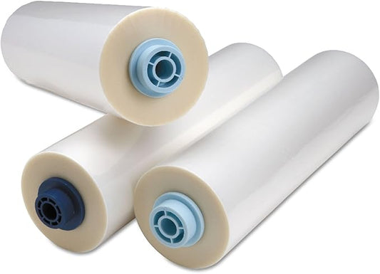 GBC EZ Load Blue End Cap Laminating Roll Film, Low Temp, Gloss, 11.5" x 100', 5 mil, 2 Rolls (3125363EZ)