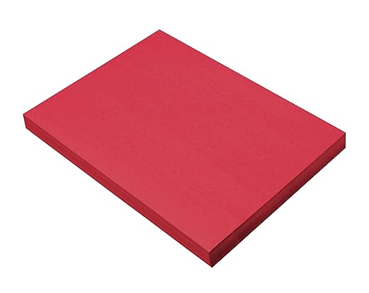 Prang (Formerly SunWorks) Construction Paper, Holiday Red, 9" x 12", 100 Sheets
