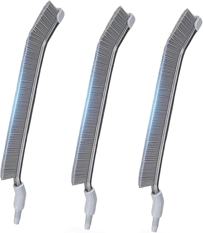 PalNets DIY Flat-Shaped Hard-Bristle Crevice Brush – Replacement for PalNests Crevice Cleaning Brush CB03 & CB04, Deep Clean for Kitchen, Bathroom, Grout & Tight Gaps, Pack of 3