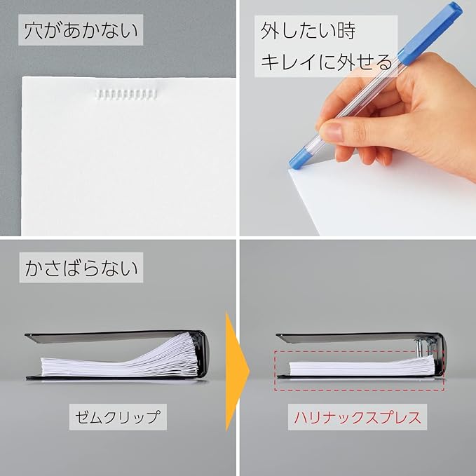 Kokuyo Stapleless Stapler, Harinacs Desktop & Handheld Staple-Free, Up to 5 Sheets No Staple Binding, Portable Compact Holeless Stapler, Blue, Japan Import (SLN-MPH105B)