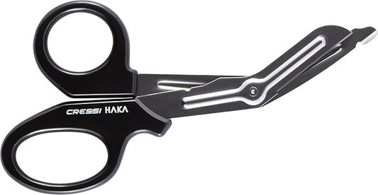 Cressi Stainless Steel Dive Shears for Cutting Through Underwater Debris - Easy Storage and Access - Haka Scissors- Designed in Italy