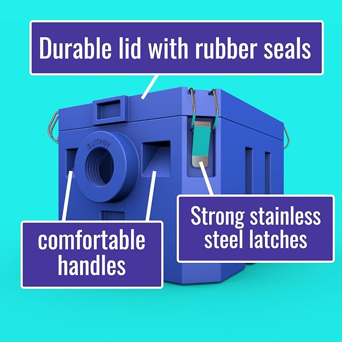 Grease Trap plastic 5 GPM Under Sink for Home Kitchen, Foodtrack, Canteen, Cafe, pizzeria, pastry shop
