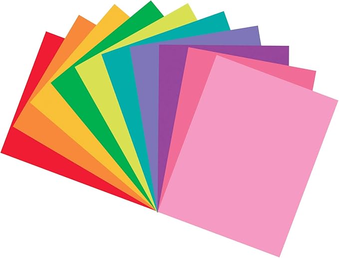 Tru-Ray Construction Paper, 10 Vibrant Colors, 9" x 12", 50 Sheets & Construction Paper P103031, 10 Classic Colors, 9" x 12", 50 Sheets