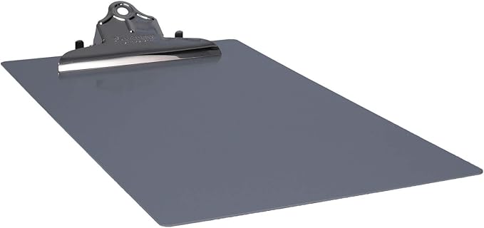 Saunders Recycled Aluminum Clipboard with High-Capacity Clip, 1" Clip Capacity, Holds 8.5 x 14 Sheets, Silver