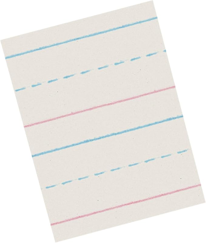School Smart Zaner-Bloser Writing Paper, Handwriting Practice Lined Paper, Grade 2 Learning, 5/8 Inch Rule, 10-1/2 x 8 Inches, 500 Sheets