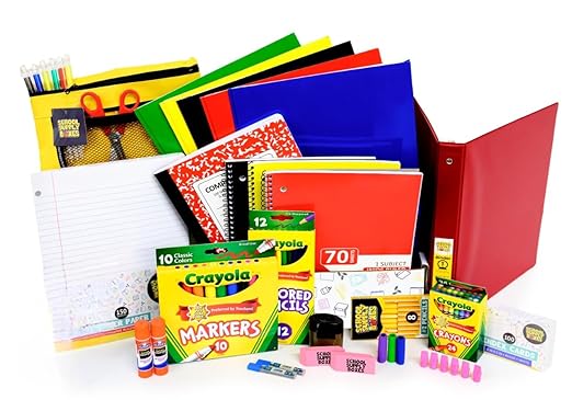 School Supply Boxes | High School Writing Bundle (1 Box) | Back to School Essentials Kit for Students & Teachers | Includes College-Ruled Filler Paper, College-Ruled Notebooks, 12 ct. Pens, & More