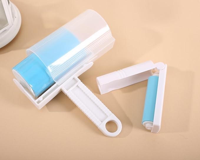 Reusable Sticky Picker Set Cleaner Lint Roller Pet Hair Remover Brush, Blue