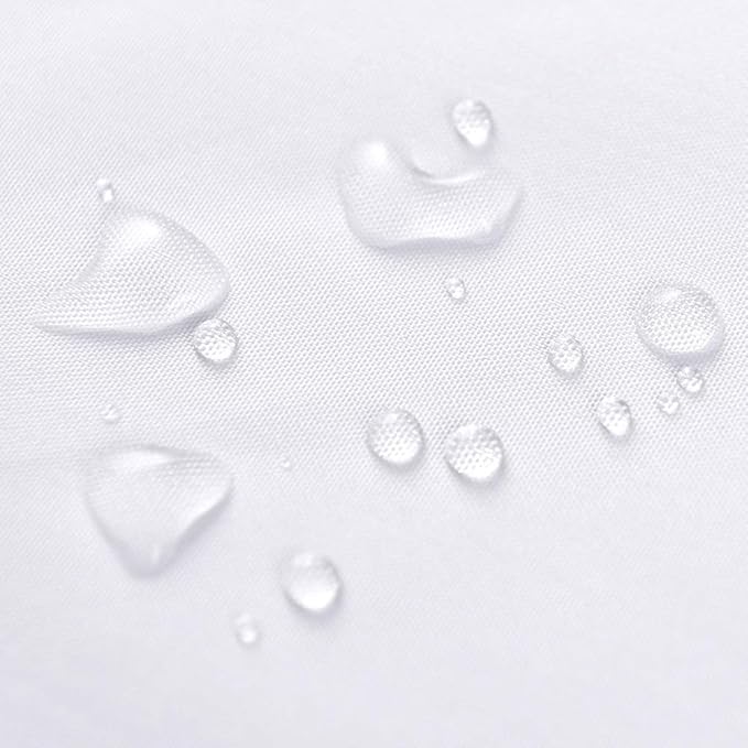 N&Y HOME Fabric Shower Curtain or Liner with Magnets - Washable Hotel Quality Cloth Shower Curtain for Bathroom - White, 71x72