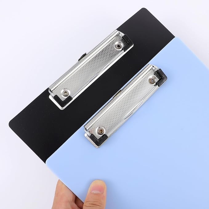 12 Pack Plastic Clipboard Assorted Colors Office Clipboard 12.5 x 9 Inch