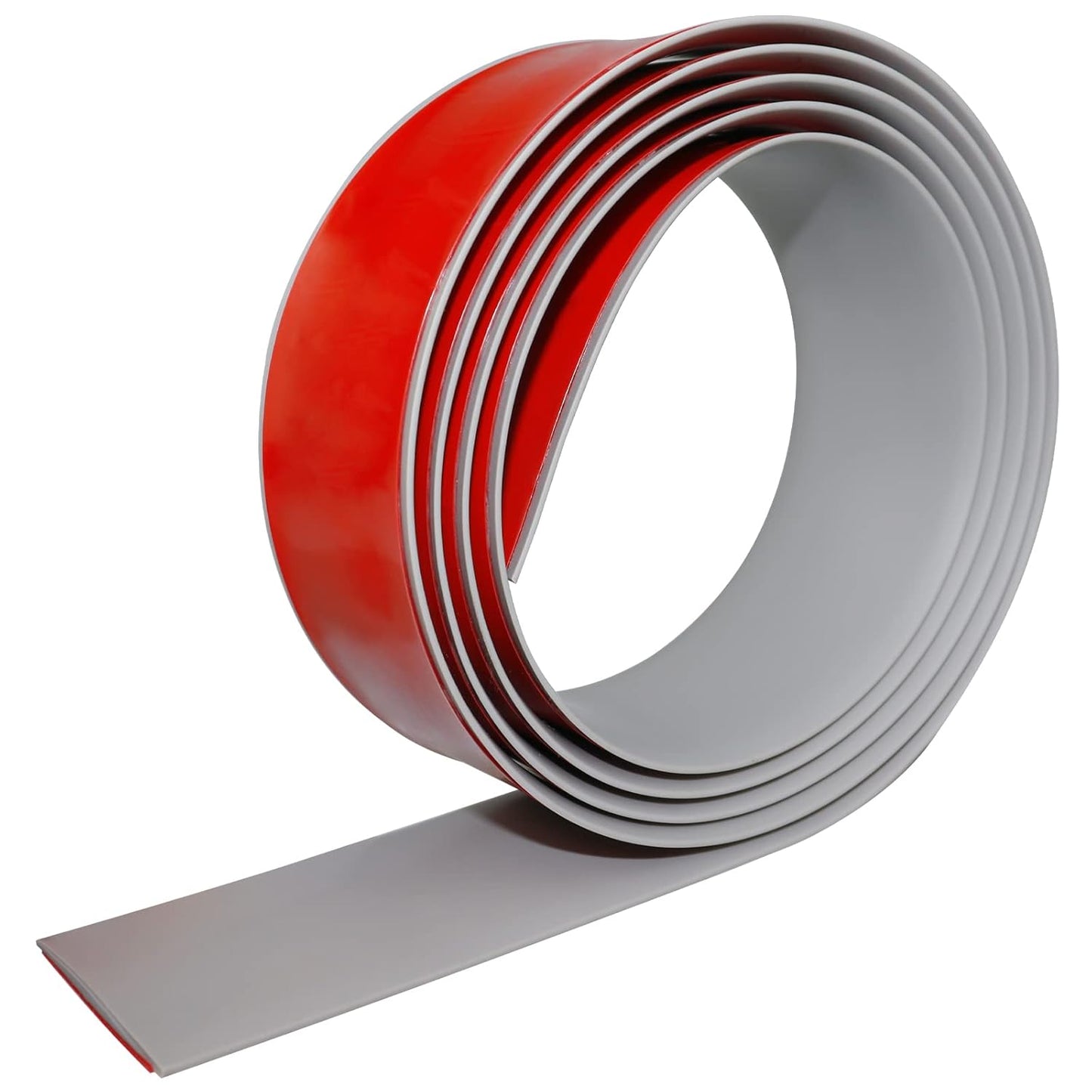 Floor Transition Strip Self Adhesive Floor Cover Strips Laminate 2" Wide Vinyl Flat Divider Transitions (5cm, 20Ft, Gray)