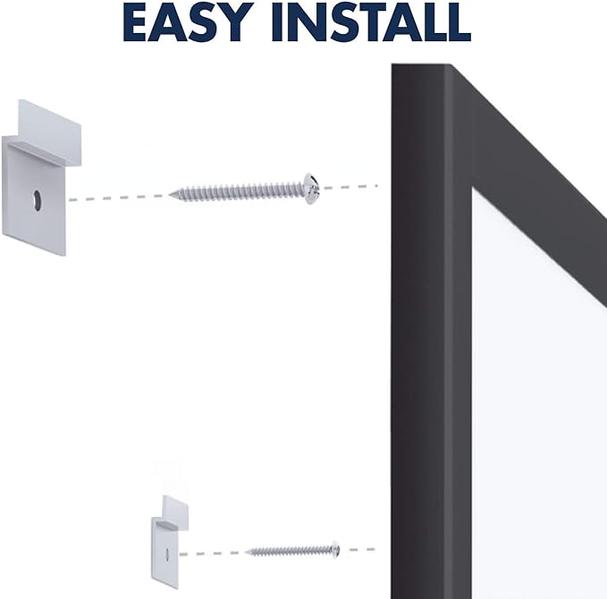 Quartet Whiteboard, Non-Magnetic Dry Erase White Board, 8' x 4', Total Erase, Black Aluminum Frame (S538B)