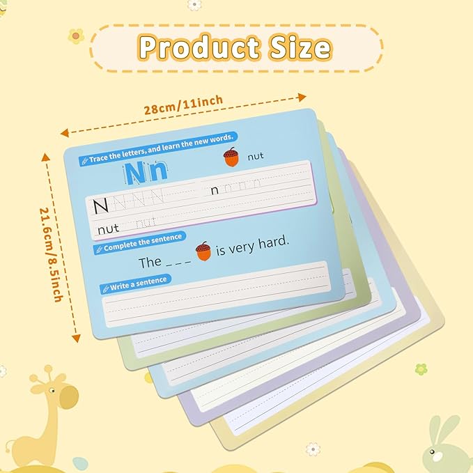 Alphabet & Number Practice Dry Erase Sheets A-Z Letters & Numbers 1-10 | Perfect for Preschool, Homeschool & Kindergarten