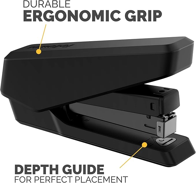 Fellowes LX850 EasyPress Office Stapler, Effortless One-Touch Stapler for Classroom, Home and Office, Holds Full Strip of Staples, 25 Sheet Capacity, Black